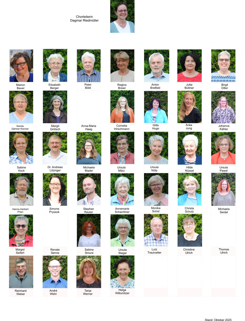 Bild unseres Chors aus dem Jahr 2025
